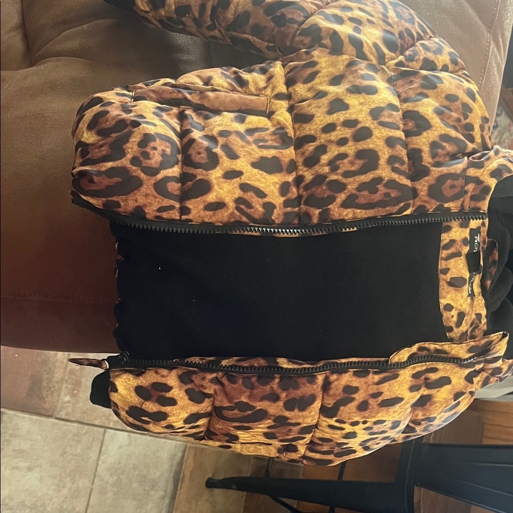 Leopard Print Puffer Jacket